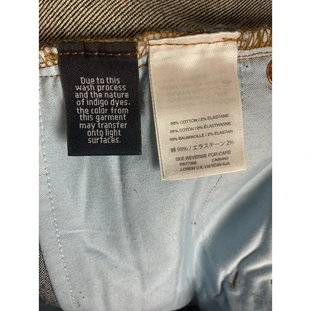 J.Crew Women's Billie Deni Boot Crop Dark Wash Jeans Size 31 Tall‎